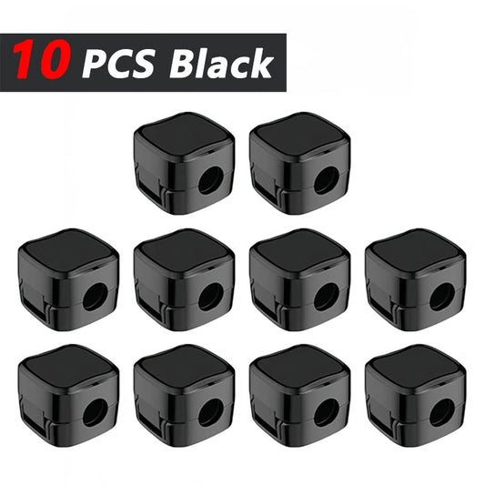 iLMH Non-magnetic Strong Cable Clips Adjustable Cord Holder, Adhesive Under Desk Mgmt Organizer, Home Office Car Wall Desktop