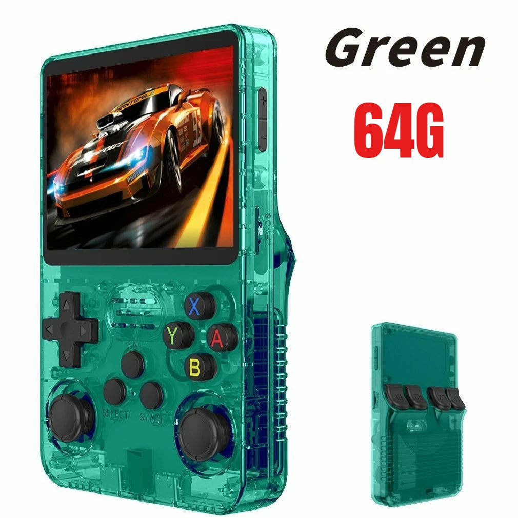 R36S Handheld Game Console 3.5Inch IPS Screen 64G Classic Retro Games Consoles Portable Pocket Video Game Player