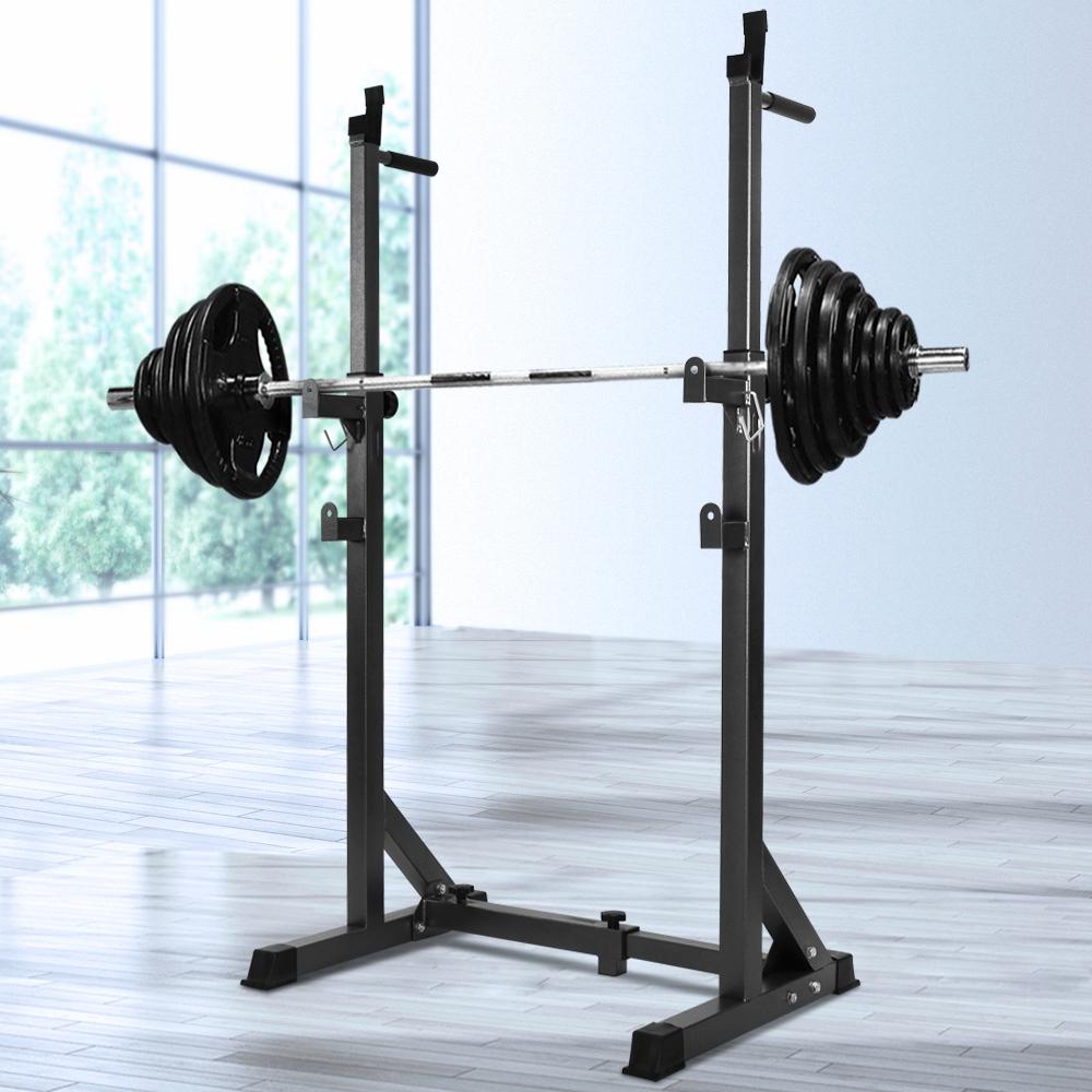 מתקן סקווט מתכוונן Everfit Weight Bench לציוד כושר ביתי 300 ק"ג