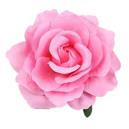 Rose Flower Hair Clips Fashion Fluffy Rose Aalligator Clip Backing Brooch Pins Accessories For Women Girl Bridal