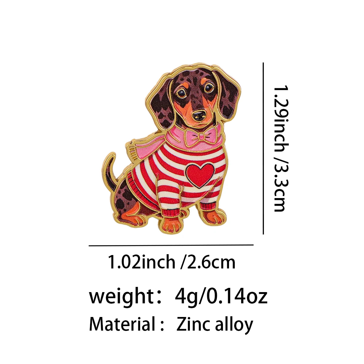 Funny Dachshund Enamel Pin Cartoon Cat Badge On Backpack Lapel Pins Flowers Brooches for Jackets Cosplay Accessories Gift Toys