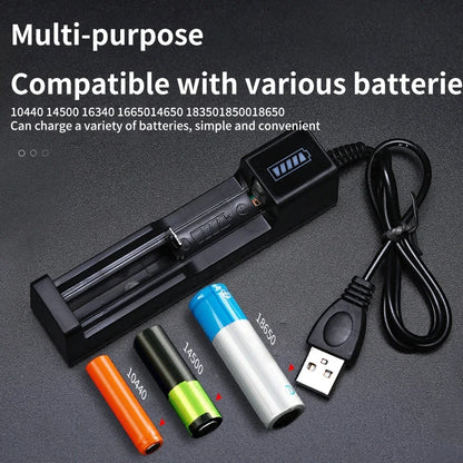 18650 Battery Charger – 1/2/4 Slot USB Lithium Battery Charger for 18650 14500 16340