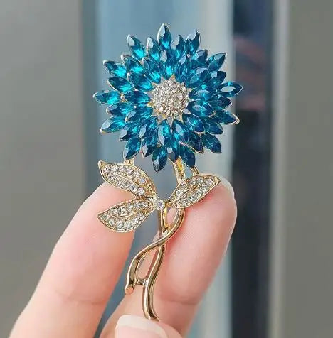Cross border pastoral style hand-painted fashionable flower brooch for female niche high-end feel pins DIY high-end suit brooch