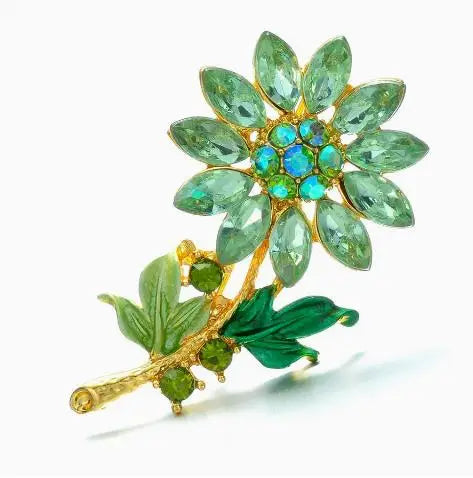 Cross border pastoral style hand-painted fashionable flower brooch for female niche high-end feel pins DIY high-end suit brooch