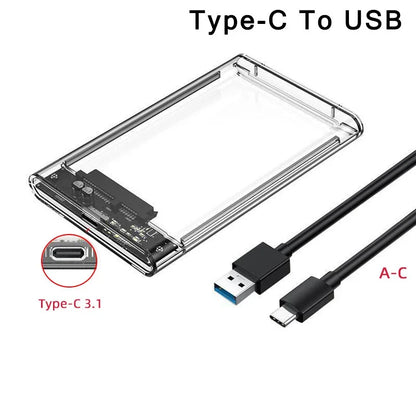 2.5" USB 3.0 / USB-C External Hard Drive Enclosure – SATA SSD & HDD Case