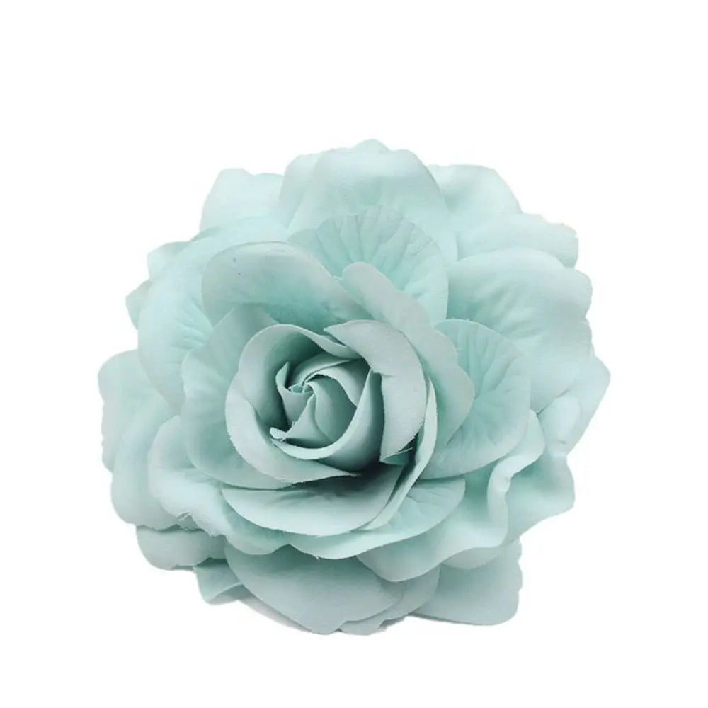 Rose Flower Hair Clips Fashion Fluffy Rose Aalligator Clip Backing Brooch Pins Accessories For Women Girl Bridal