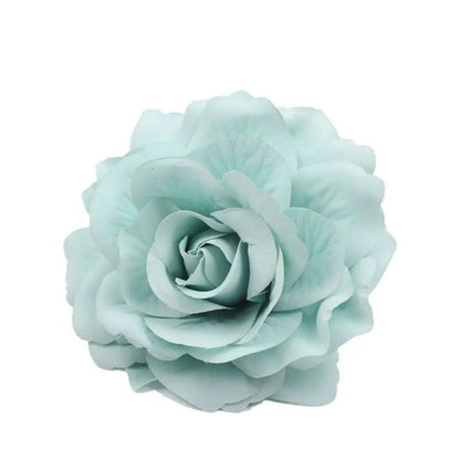 Rose Flower Hair Clips Fashion Fluffy Rose Aalligator Clip Backing Brooch Pins Accessories For Women Girl Bridal