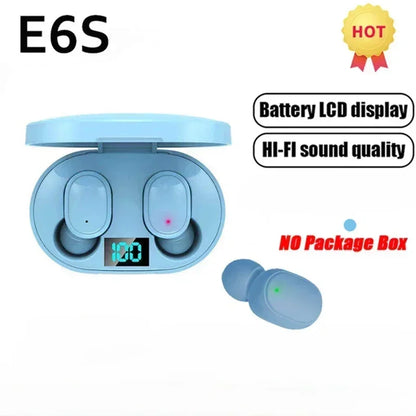 אוזניות אלחוטיות E6S Bluetooth TWS אוזניות בלוטות' אלחוטיות אוזניות אלחוטיות מבטלות רעשים עם מיקרופון