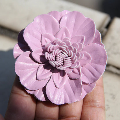 7cm Elegant Fabric Camellia Flower fo Brooch Pin Retro Cloth Flower Bag Flower Bag Clothing Decoration Clothes Cap Scarf