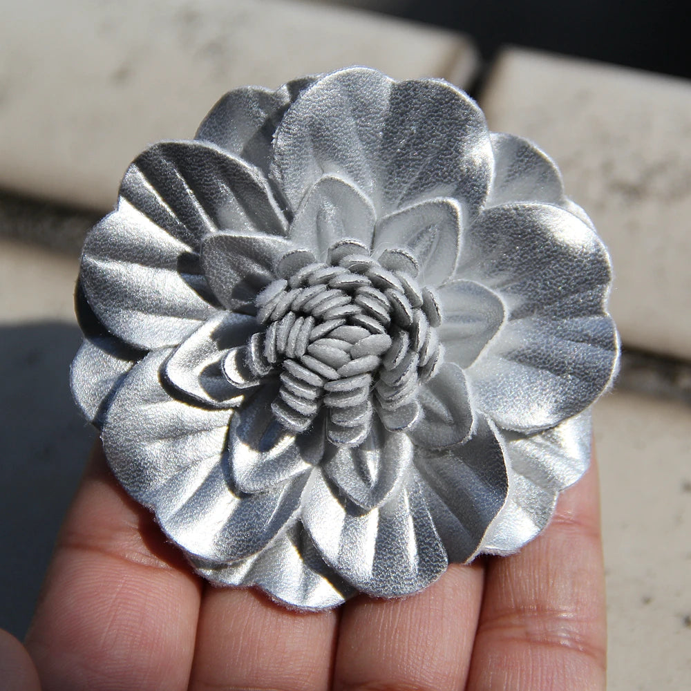 7cm Elegant Fabric Camellia Flower fo Brooch Pin Retro Cloth Flower Bag Flower Bag Clothing Decoration Clothes Cap Scarf