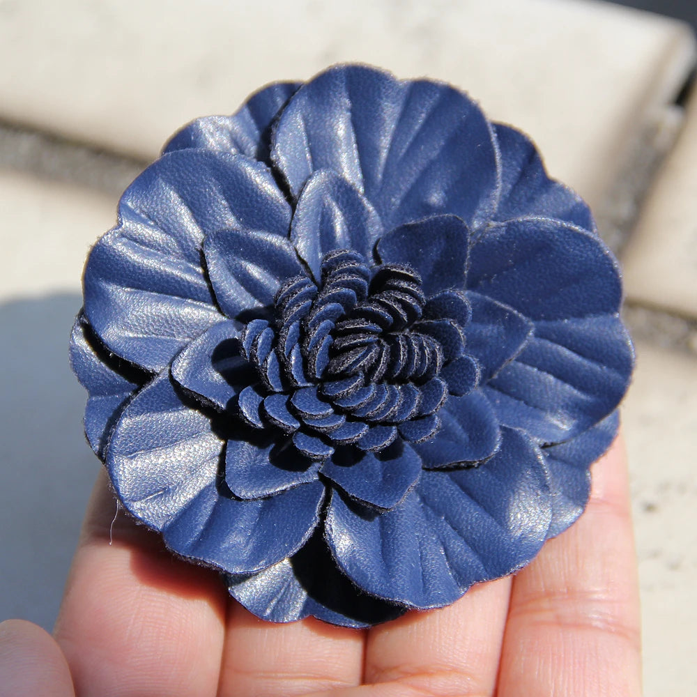 7cm Elegant Fabric Camellia Flower fo Brooch Pin Retro Cloth Flower Bag Flower Bag Clothing Decoration Clothes Cap Scarf