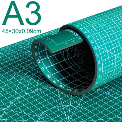 A3 Self-Healing Cutting Mat 45x30x0.09cm Double-Sided Anti-Cut PVC Pad for Leather Craft Student DIY Art Projects