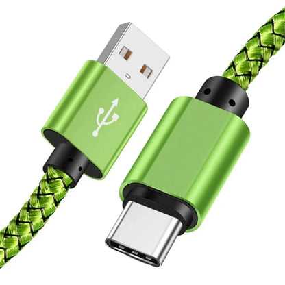 Nylon Braided USB-A to USB-C Fast Charging Cable – 1M/2M/3M for Android & Samsung