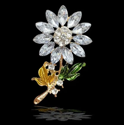 Cross border pastoral style hand-painted fashionable flower brooch for female niche high-end feel pins DIY high-end suit brooch