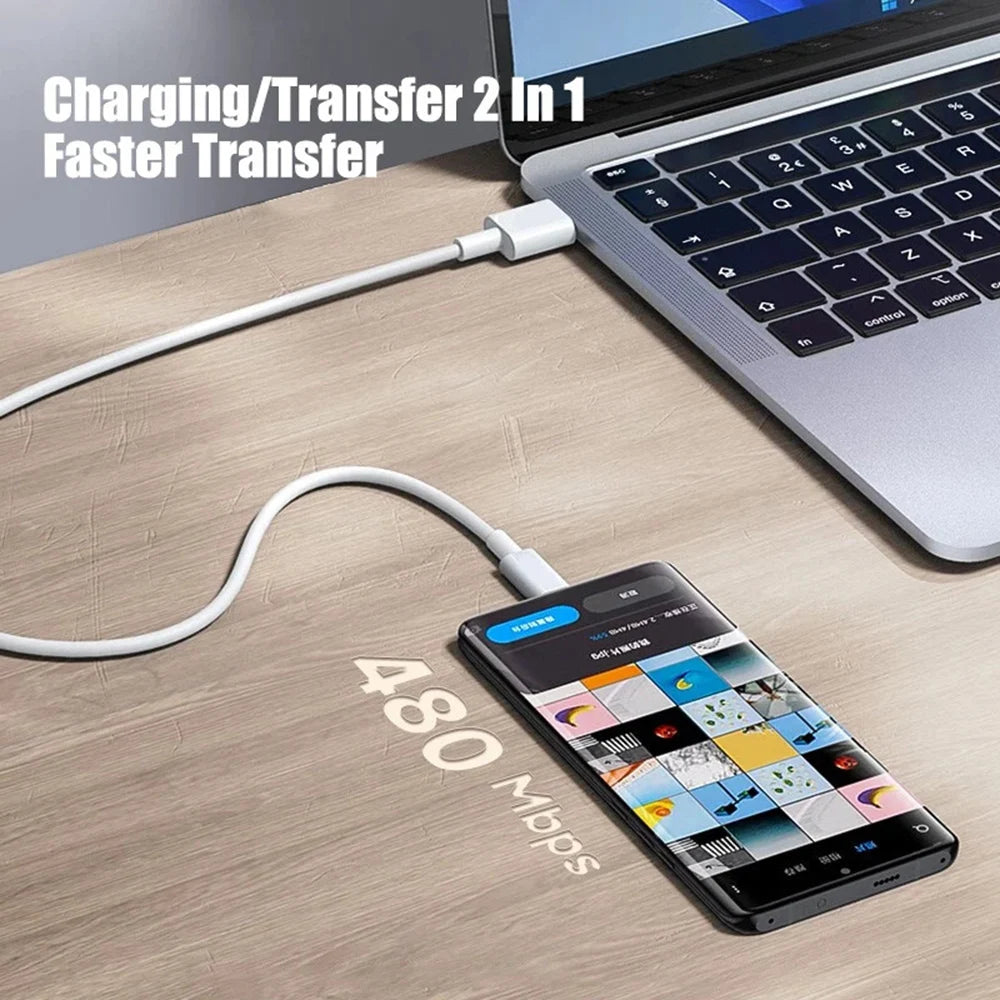 כבל USB C ל-USB Type C PD 60W טעינה מהירה כבל נתונים עבור אייפון 15 15 פרו וואווי סמסונג שיאומי קו נתונים שחור לבן 1 מטר 2 מטר 3 מטר