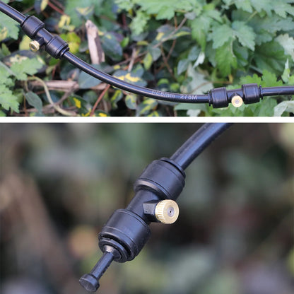 0.1-1mm Brass Spray Nozzle W/Tee Quick Connecotor for Garden Patio OD-8mm PE Hose Misting Cooling System Fog Sprinklers Atomizer