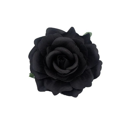 Rose Flower Hair Clips Fashion Fluffy Rose Aalligator Clip Backing Brooch Pins Accessories For Women Girl Bridal