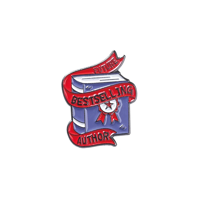Cute Books Enamel Brooch Dog Flowers Coffee Cup Black Cat Reading Books Cartoon Badges Punk Clothing Lapel Pins Jewelry Gift New