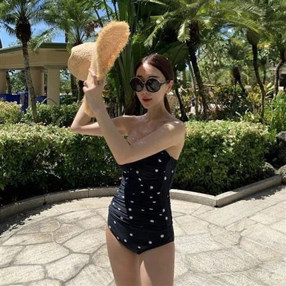 Korean Style New Arrival Sexy Tummy Control Slimming One Piece Swimsuit Women Ins Fashion Beachwear Vacation Spa Bathing Suit