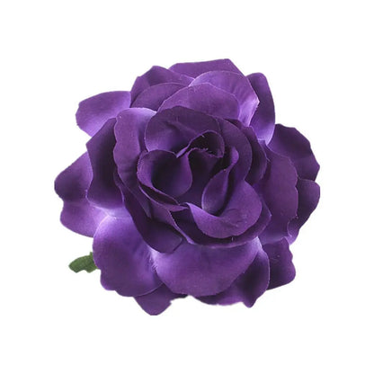 Rose Flower Hair Clips Fashion Fluffy Rose Aalligator Clip Backing Brooch Pins Accessories For Women Girl Bridal