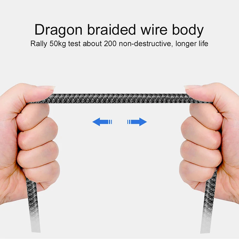 Nylon Braided USB-A to USB-C Fast Charging Cable – 1M/2M/3M for Android & Samsung