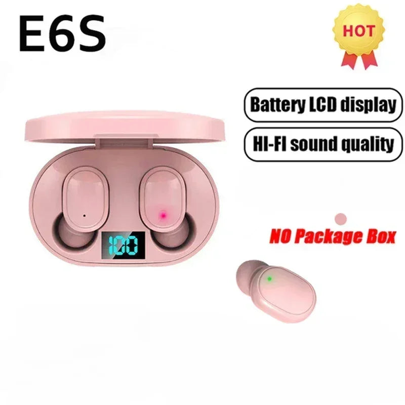 אוזניות אלחוטיות E6S Bluetooth TWS אוזניות בלוטות' אלחוטיות אוזניות אלחוטיות מבטלות רעשים עם מיקרופון
