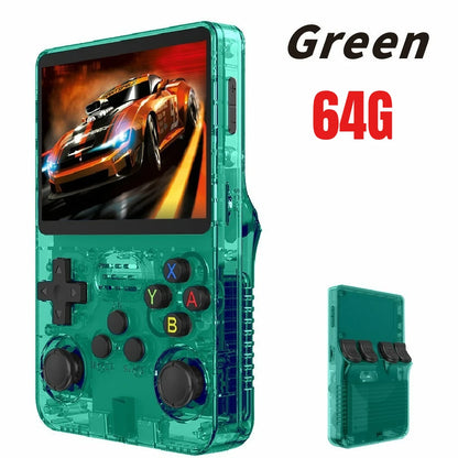 R36S Handheld Game Console 3.5Inch IPS Screen 64G Classic Retro Games Consoles  Portable Pocket Video Game Player