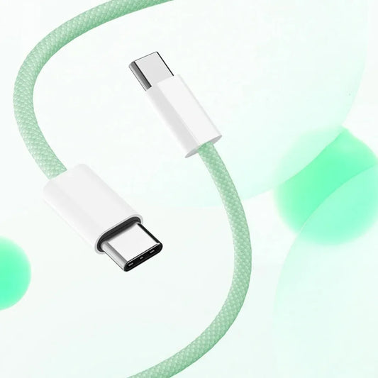 USB-C to Type C Color Cable For Apple iPhone 15 PD 60W Fast Charging For Huawei Xiaomi Samsung Type C Weaving Cable Accessories