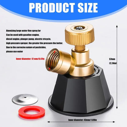 High Pressure Pesticide Sprayer Nozzle Adjustable Watering Irrigation Air Vortex Spray Nozzle Agricultural Garden Pest Control