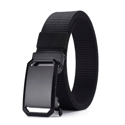 New Men's High-quality Automatic Buckle Canvas Belt Simple Casual Jeans Belt Fashion Men's Design Fashion Belt
