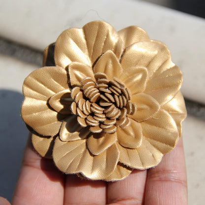 7cm Elegant Fabric Camellia Flower fo Brooch Pin Retro Cloth Flower Bag Flower Bag Clothing Decoration Clothes Cap Scarf