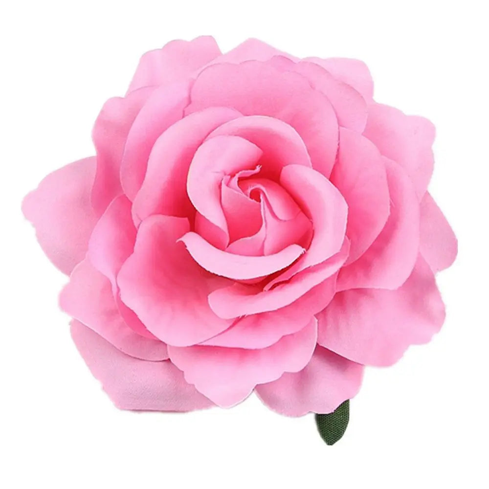 Rose Flower Hair Clips Fashion Fluffy Rose Aalligator Clip Backing Brooch Pins Accessories For Women Girl Bridal