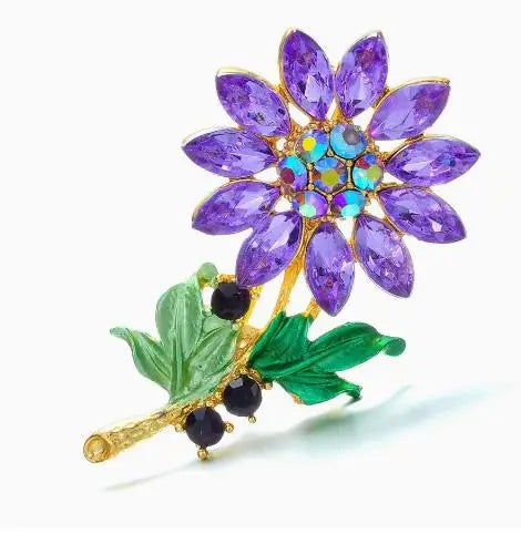 Cross border pastoral style hand-painted fashionable flower brooch for female niche high-end feel pins DIY high-end suit brooch