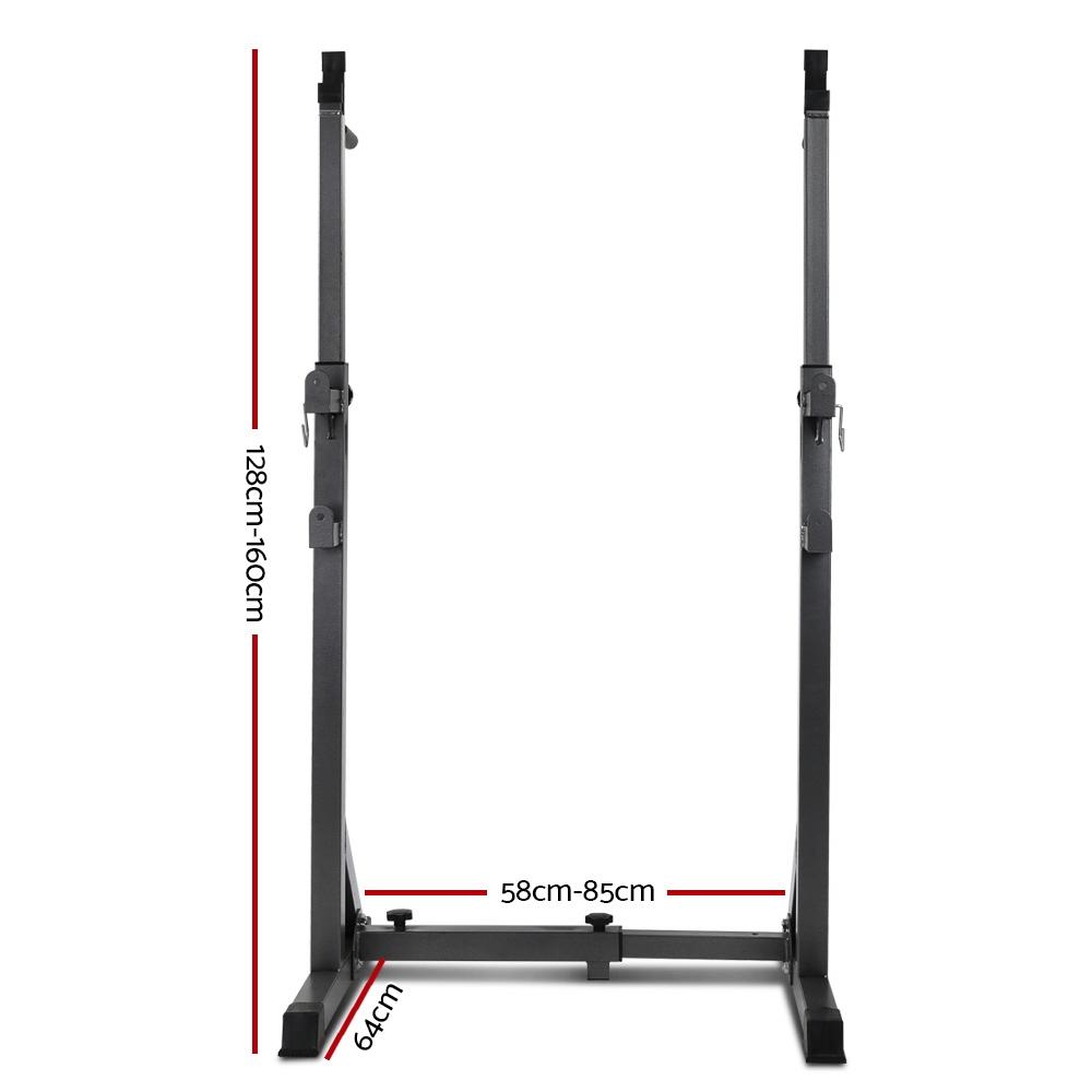 מתקן סקווט מתכוונן Everfit Weight Bench לציוד כושר ביתי 300 ק"ג