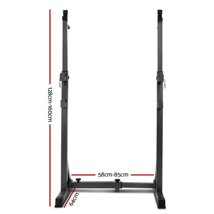 מתקן סקווט מתכוונן Everfit Weight Bench לציוד כושר ביתי 300 ק"ג