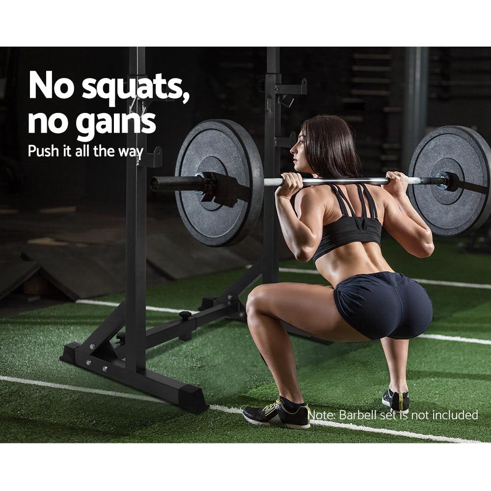 מתקן סקווט מתכוונן Everfit Weight Bench לציוד כושר ביתי 300 ק"ג