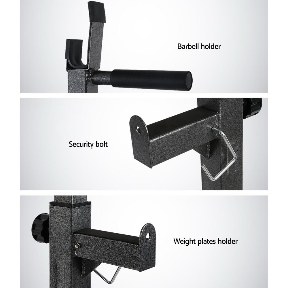 מתקן סקווט מתכוונן Everfit Weight Bench לציוד כושר ביתי 300 ק"ג