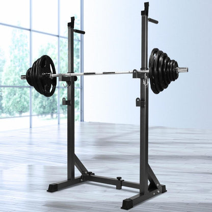 מתקן סקווט מתכוונן Everfit Weight Bench לציוד כושר ביתי 300 ק"ג