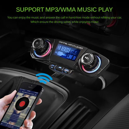 משדר FM לרכב BT06 נגן MP3 מקלט שמע