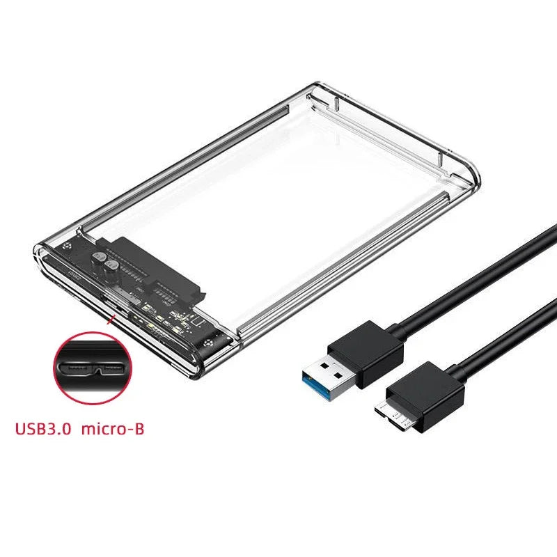 2.5" USB 3.0 / USB-C External Hard Drive Enclosure – SATA SSD & HDD Case