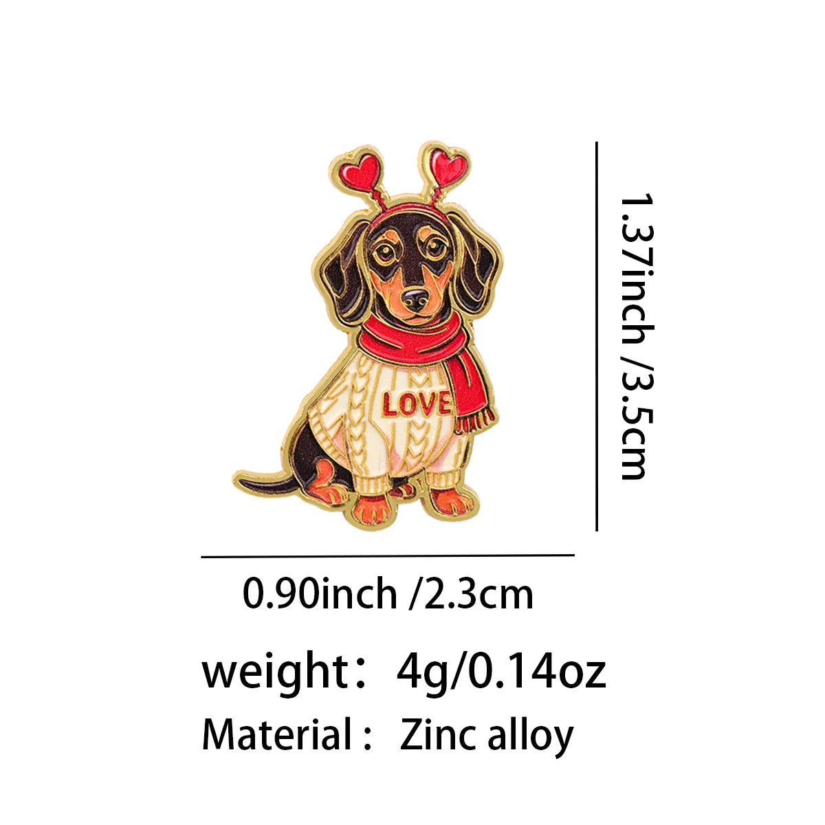 Funny Dachshund Enamel Pin Cartoon Cat Badge On Backpack Lapel Pins Flowers Brooches for Jackets Cosplay Accessories Gift Toys