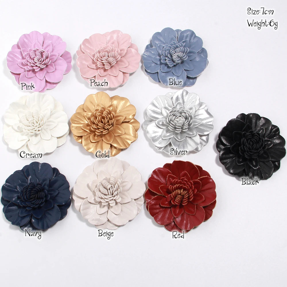 7cm Elegant Fabric Camellia Flower fo Brooch Pin Retro Cloth Flower Bag Flower Bag Clothing Decoration Clothes Cap Scarf