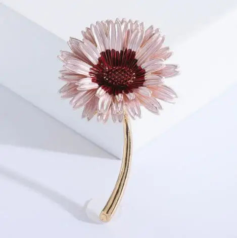 Cross border pastoral style hand-painted fashionable flower brooch for female niche high-end feel pins DIY high-end suit brooch
