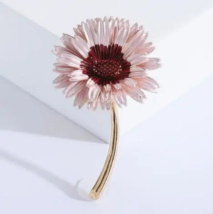 Cross border pastoral style hand-painted fashionable flower brooch for female niche high-end feel pins DIY high-end suit brooch