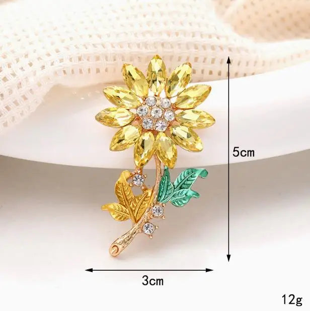 Cross border pastoral style hand-painted fashionable flower brooch for female niche high-end feel pins DIY high-end suit brooch