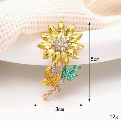 Cross border pastoral style hand-painted fashionable flower brooch for female niche high-end feel pins DIY high-end suit brooch