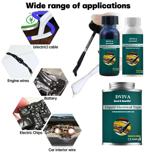 Liquid Electrical Tape Waterproof Insulation Paste Quick-Drying Home Use Wire Cable Coat Repair Glue Fix Line Glue For Wires