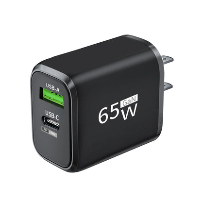 USB Charger 65W GaN Type C Fast Charging PD Power Adapter Quick Charger 3.0 For iPhone 15 Xiaomi POCO Samsung Oneplus