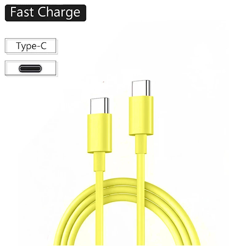 כבל USB C ל-USB Type C PD 60W טעינה מהירה כבל נתונים עבור אייפון 15 15 פרו וואווי סמסונג שיאומי קו נתונים שחור לבן 1 מטר 2 מטר 3 מטר