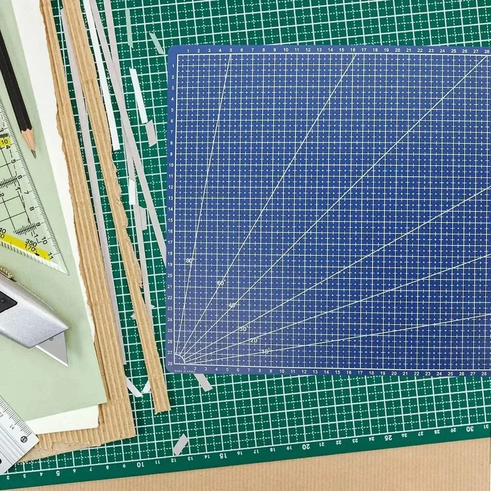 A3 Self-Healing Cutting Mat 45x30x0.09cm Double-Sided Anti-Cut PVC Pad for Leather Craft Student DIY Art Projects
